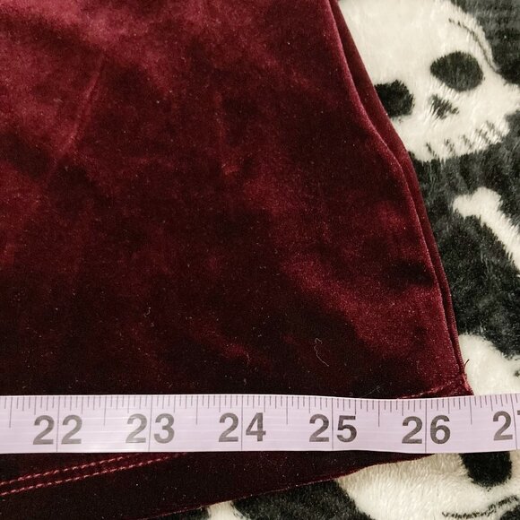 GUILLAUME Plus-size maroon velvet short-sleeve top ~ Goth XXL 2X XXXL 3X shirt - Picture 8 of 12